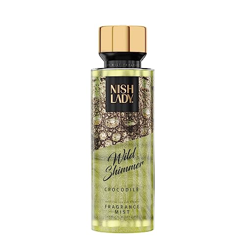 Nishlady Wild Shimmer Crocodile Body Mist Spray 260 ml - Bruma Corporal Perfumada