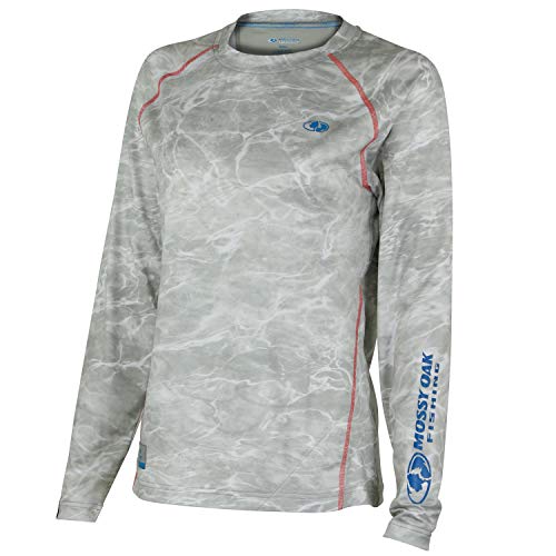 Mossy Oak Long Sleeve Fishing Shirts for Women, SPF Womens Fishing Shirt