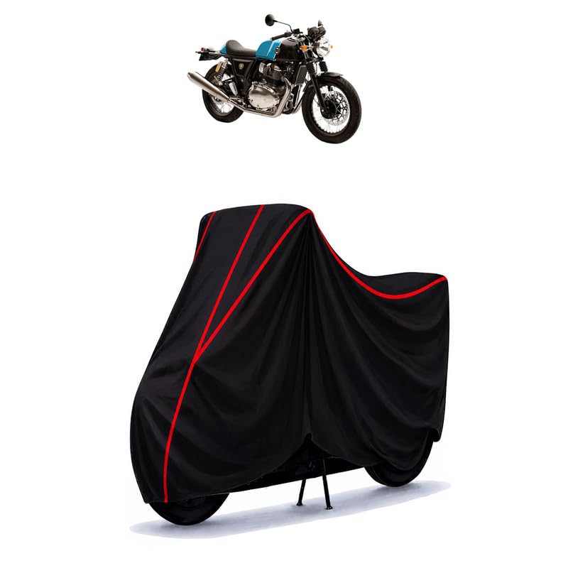 Image of Continental GT 650 Chrome Water Resistant Bike Cover for All Motorcycles & Rain | Heavy Duty Taffeta Fabric | UV Protection, Dustproof, Scratchproof | All Weather Two Wheeler Cover with Elastic Bottom