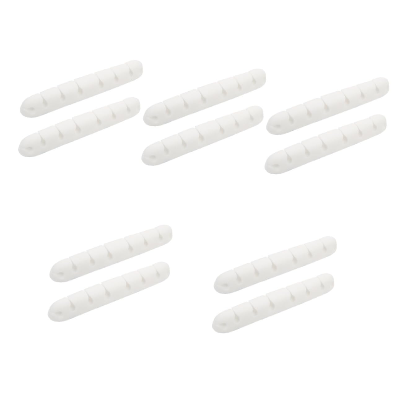 Hemobllo 10piezas Organizador De Cables Adhesivo Para Escritorio Clips Para Gestión De Cables De Ranuras Soporte Autoadhesivo Usb