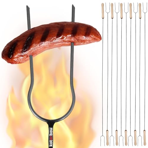 KOTARBAU® 10 Stk. Grillspieße 130cm mit doppeltem Stahlspieß Holzgriff Barbecuespieß zum Grillen Lagerfeuer Grill Zubehör Stockbrot Spieße Grill Spieße Spiesse Marshmallow Spieße Lagerfeuerspieße KOTARBAU® 10 Stk. Grillspieße 130cm mit doppeltem Stahlspieß Holzgriff Barbecuespieß zum Grillen Lagerfeuer Grill Zubehör Stockbrot Spieße Grill Spieße Spiesse Marshmallow Spieße Lagerfeuerspieße