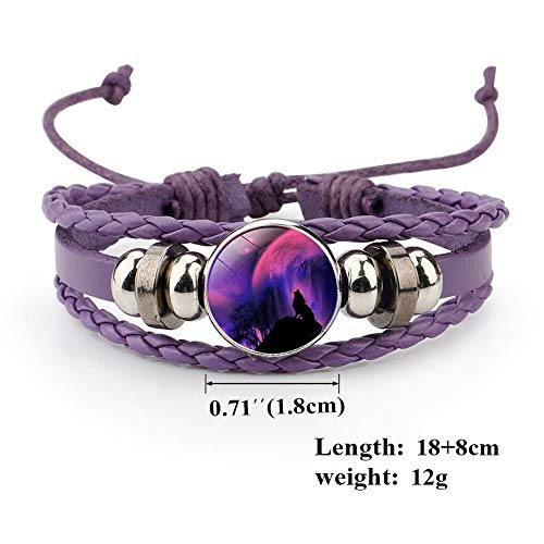 Gooey Adjustable Wolf Braided Leather Bracelet - Cute Bangle Bracelets for Women, The Pretty Gifts for Women3