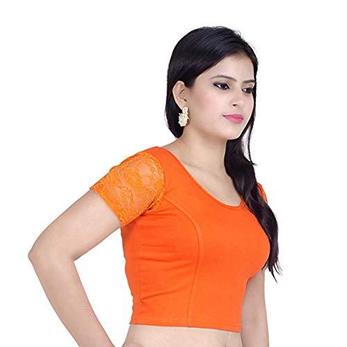 Image of Fressia Fabrics Women's Stretchable Readymade Saree Blouse Crop Top Choli