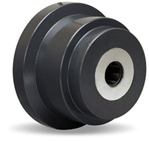4-1/2" Ductile Iron Flanged Wheel, 3000 lbs Capacity, Roller Bearings