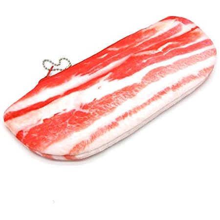 Amazon ロジック 食べ物 ペンケース おしゃれ文房具 筆箱 ポーチ リアルテイスト 薄い 大きめ ベーコン ペンケース 文房具 オフィス用品