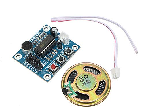 Image of Robocraze ISD1820 3-5V Recording Voice Module Recording And Playback Module SCM Control Loop Play /Jog Play /Single Play Function With Microphone And 0.5W 8R Speaker | Robotics Science Project