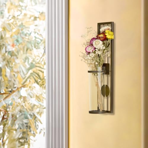 ALLADINBOX Wall Sconces Candle Holder Classic Metal Acrylic Wall Decorations for Living Room, Bathroom, Dining Room, Set of 2