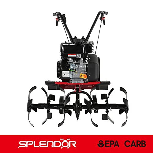 Splendor Gas Powered Tiller 4 Cycle Engine 212Cc Working Width Adjustable #TOP7