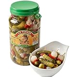 Banderillas Dulces La Tinaja – Pepinillo, cebolleta, pimiento, aceituna en brocheta – Peso escurrido 1,3kg – Cubo | agridulce no picante, aperitivo, hostelería eventos, Sevilla