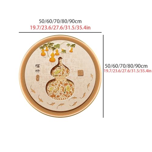 Tableau Lumineux Chinois LED Calabash 3D avec Télécommande pour Déco Murale Salon