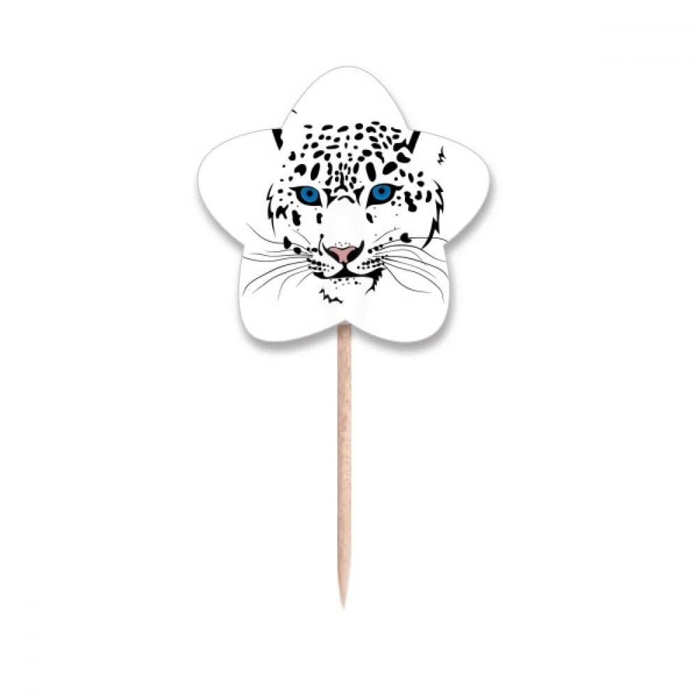 Pique gâteau tigre blanc pour décoration table anniversaire enfant