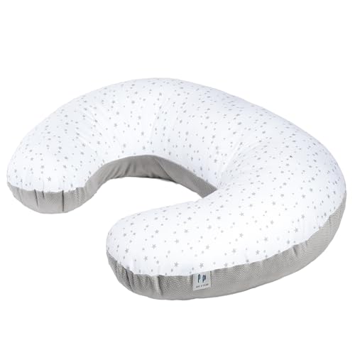 Pepi - Stillkissen - Stillhörnchen - Still Kissen Nursing - Stillkissen Baby - Lagerungskissen - Schwangerschaftskissen - Kissen Schwangerschaft - Pregnancy Pillow - (Grey Galaxy)
