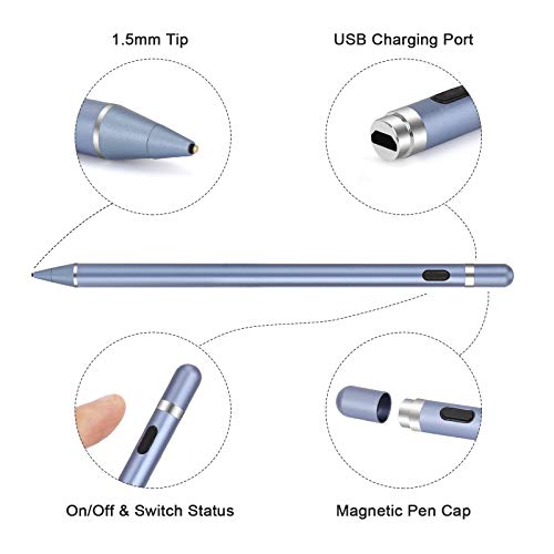Active Stylus Pens for Touch Screens, maylofi Rechargeable Digital Stylish Pen Pencil Universal for iPhone/iPad Pro/Mini/Air/Android and Most Capacitive Touch Screens - Thumbnail 2