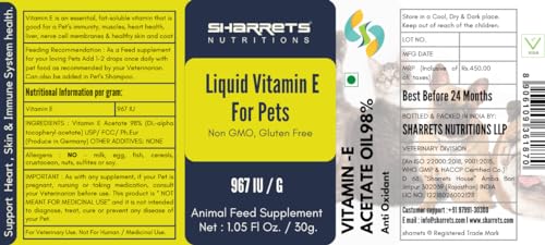 Sharrets-Vitamin-E-Acetate-Oil-Supplement-for-Pets-30g