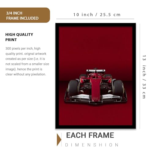 Image of kotart Big Sports Cars Framed Posters Gift Items for Boys Room Wall Decoration Bedroom Living Room Office Studio Decor | Car Poster Frame for Wall Decor Set Of 3 Size (10 X 13 inch)