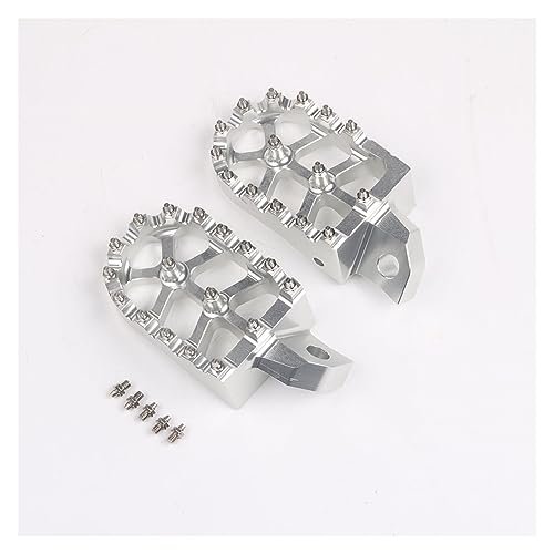 Repose-pieds moto Kawasaki KDX250 anti-glisse couleur argent