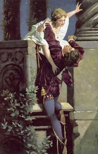 Toile affiche de arts Roméo et Juliette 60x90cm de style peinture huile
