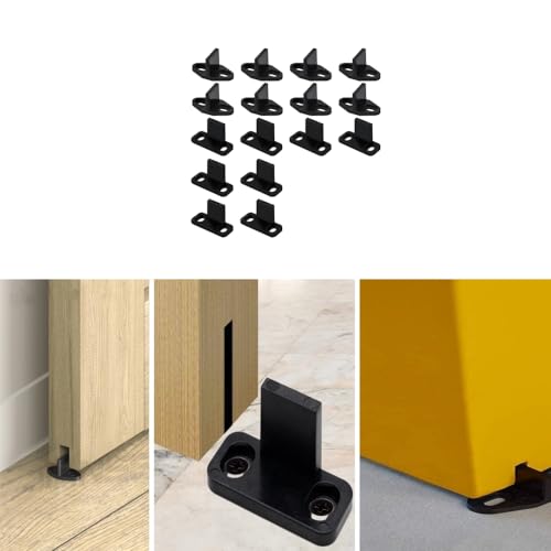 Changyeah 20 Stück Bodenführung Schiebetür Kunststoff, T-Form und L-Form Kunststoff Bodenführung Schiebetür,Bodenführung Schiebetür Bodenführung Schiebetür(Schwarz)