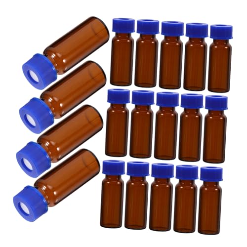 CIYODO 100pcs Vial Small Bottles Small Glass Jars Tiny Glass Bottles Small Glass Bottle Glass Sampling Bottles Sampling Glass Glass Empty Glass Bottles Brown