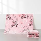 NimblusToy Bär Decke, Bär Geschenke für Mädchen, Kuscheldecke Kinder, Gemütliche Flanell-Kinderdecke, Weiche Wohndecke Geburtstag Geschenke Sofa Couch Wohn Bett Fleecedecke (100x130cm)