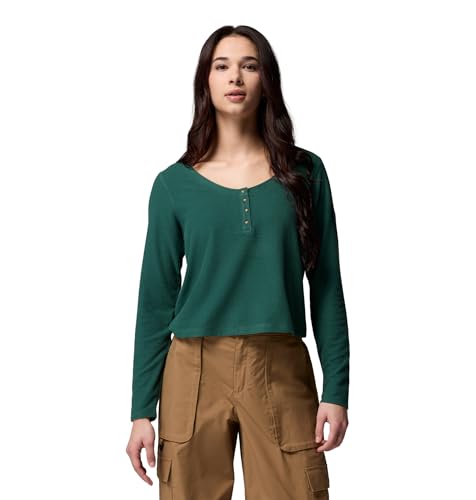 Haut Columbia Brea Falls Grid Henley respirant et extensible en maille texturée légère