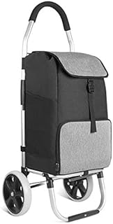 Inateck Shopping Trolley Lightweight Folding Shopping Cart Aluminum Alloy Frame on Big Noiseless Wheels, Detachable Waterproof Bag with Thermal Insulation Compartment, Max Capacity 45kg/41L