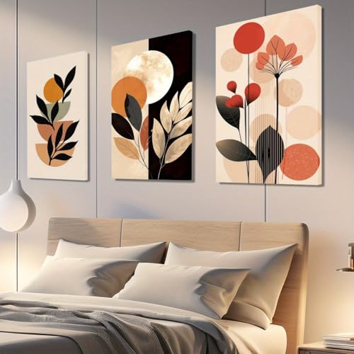 Décoration murale ferme rurale avec triptyque de fleurs