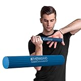 THERABAND FlexBar, Tennis Elbow Therapy Bar, Relieve Tendonitis Pain & Improve Grip Strength, Resistance Bar for Golfers Elbow & Tendinitis, Blue, Heavy, Advanced
