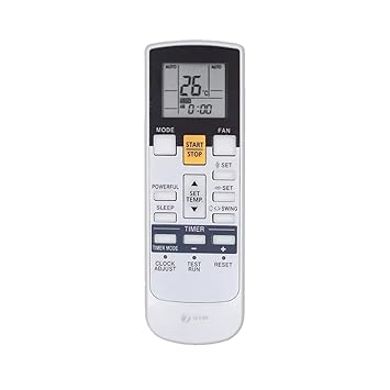 7SEVEN® Compatible with O General AC Remote AR-RAJ1E Model 107A Suitable Only for ASGG18LFCD ASGG24LFCD ASGG30LFCD Split Air Conditioner Model of Ogeneral - Match Keys Exactly with Existing Remote