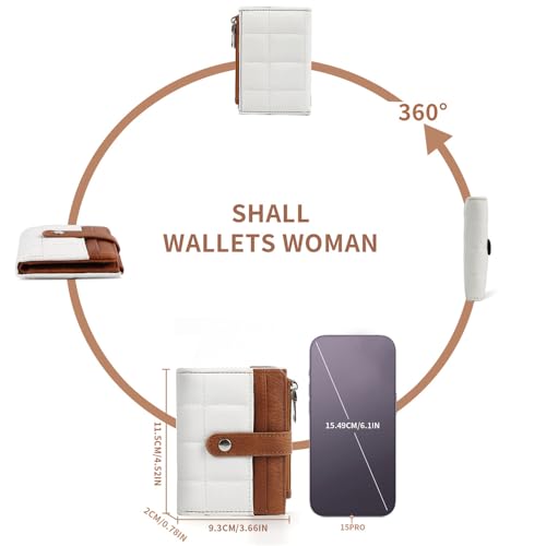 women's Small Wallets Leather RFID Blocking Card Holder Bifold Compact Wallets With Zipper Portable Coin Pocket4