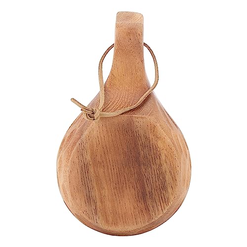 UPQRSG 220 Ml Holz Campingbecher, Traditionelles Nordisches Holzdesign, Wärmeisolierende, Fein Polierte Kaffeetasse mitGriff, Tragbarer Holzbecher Trinkbecher für Outdoor Wanderungen(B)
