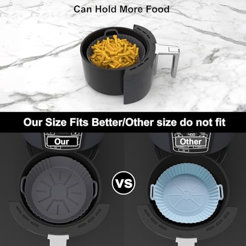 Image of Round Silicone Air Fryer Liners 3 Pack 4-5.3QT for Ninja AF101 /161