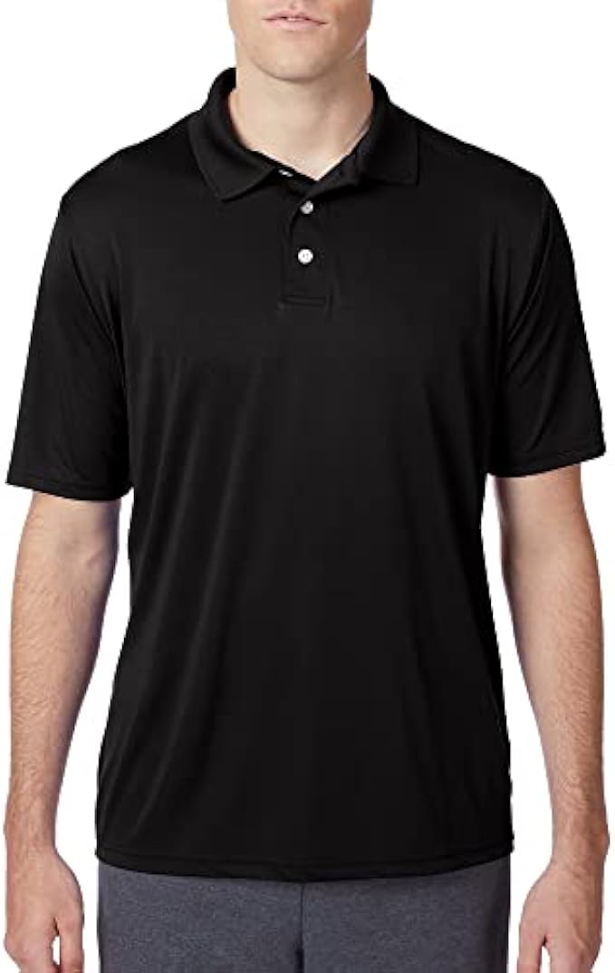 Hanes Sport Men's Polo Shirt, Men's Cool DRI Moisture-Wicking Performance Polo Shirt, Jersey Knit Performance Polo Shirt