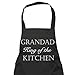 60 Second Makeover Limited Grembiule nero con scritta Grandad King of the Kitchen, idea regalo per la festa del papà
