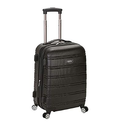 Rockland Melbourne Hardside Expandable Spinner Wheel Luggage, Carry-On 20", Black