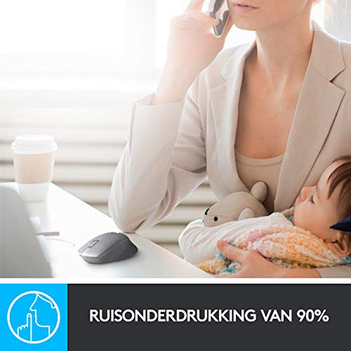Logitech M330 SILENT PLUS Draadloze Muis, 2,4 GHz met USB-Nano-Ontvanger, 1000 DPI Optische Tracking, 2 Jaar… - Afbeelding 3