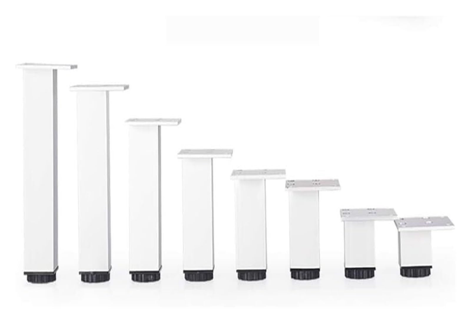 Supports d'évier sous plan en aluminium argenté, lot de 4 pieds réglables de 5 cm