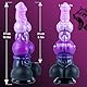 6,1 cm Durchmesser Silikon-Pferdeknoten-Dildo mit Saugnapf, 27 cm Fantasy-Monster Großdildo mit zwei Knoten, realistischer pink-lila Tierpenis, Anus-Schwulen-Spielzeug, für Männer und Frauen geeignet