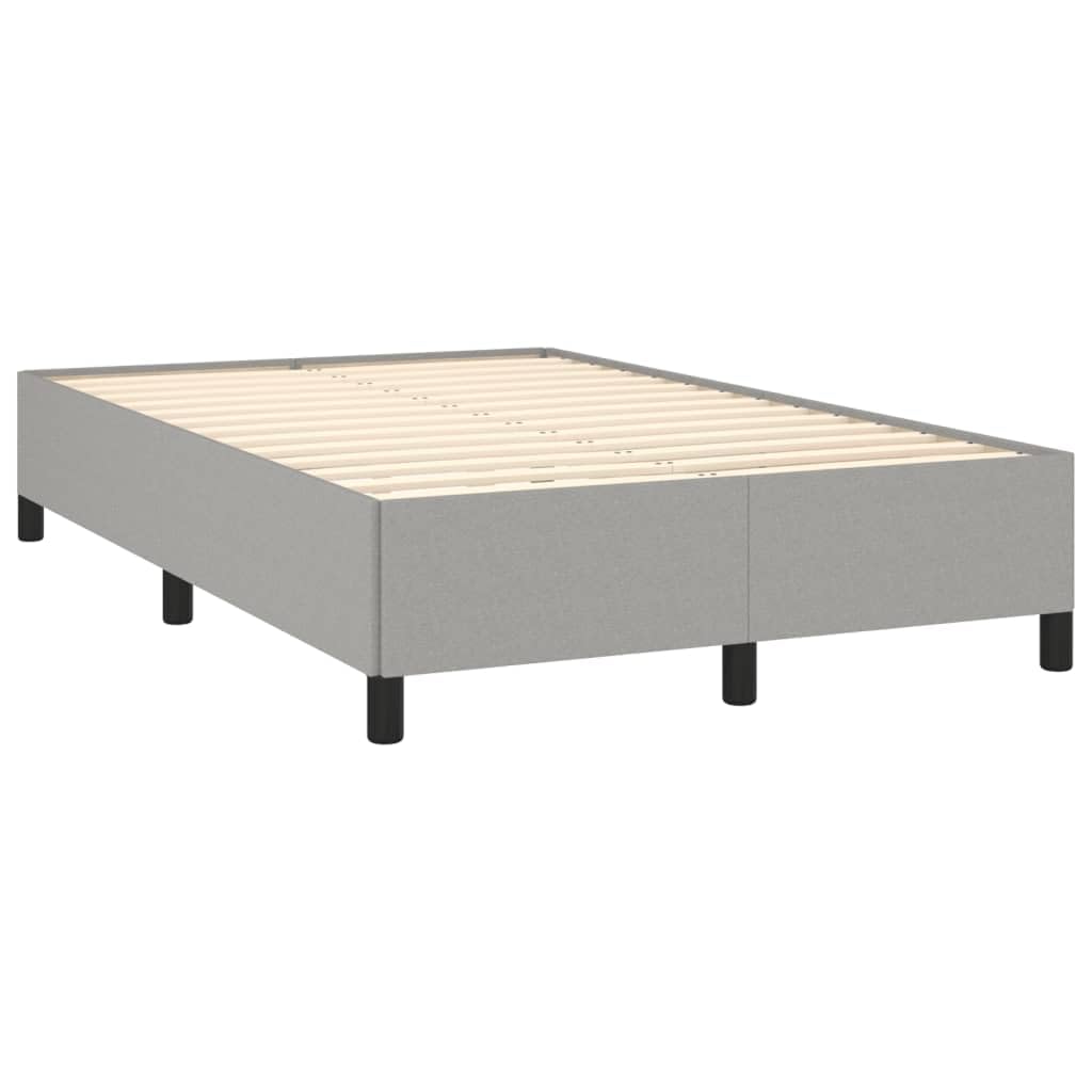 vidaXL Giroletto Senza Materasso Grigio Chiaro 120x200 cm Tessuto