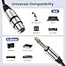 MOSWAG Microphone Cable XLR Female to 1/4 Speaker TRS 5M/16FT, Instrument Cable, Mic Cable, for Audio Sound Consoles, Power Amplifier, Mixer, Microphone