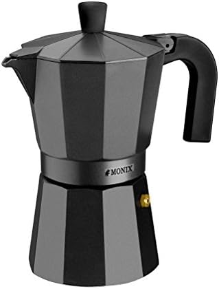 Monix Vitro Noir Cafetera Italiana de Aluminio, 12 Tazas de Capac...