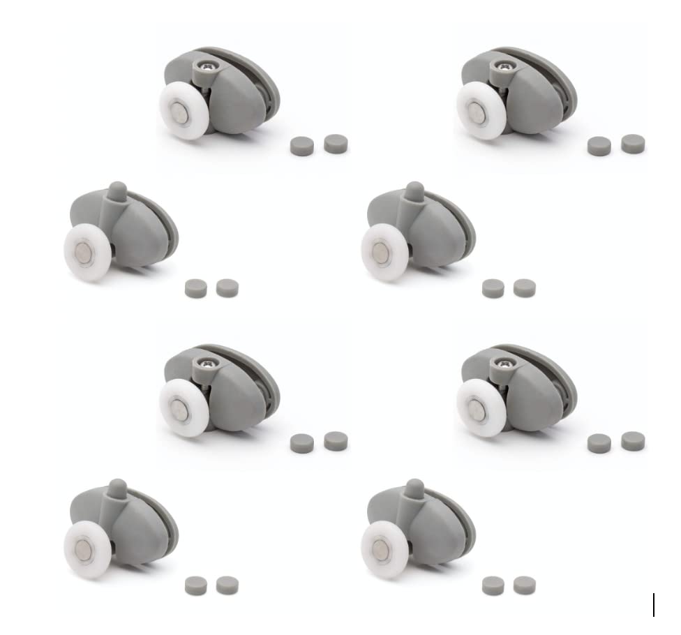 Rouleaux de porte de douche 23mm Papillon L007 lot de 8 poulies de remplacement