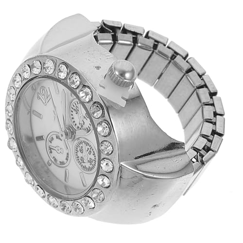 Imagen de CTIRCHIU Reloj Anillo De Cuarzo Rhinestones para y Reloj De Dedo Decorativo para Ocasiones Especiales