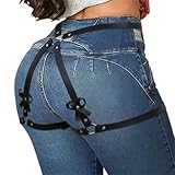 Plus Size PU Leather Garter Belt Goth Woman Lingerie Thigh Butt Suspenders Punk Waist Bondage Gothic