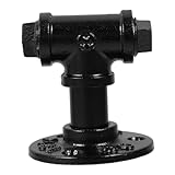HOMSFOU 1 Pc Manija de puerta de armario de tubería de agua manillas para puertas pomos puertas manillas puertas ganchos de copa manos Mando manija del hogar mango de forma planchar Black