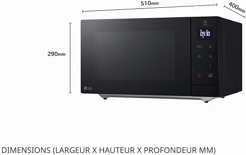 LG MH7032JAS NeoChef Forno a Microonde con Grill 30 litri, Potenza 900W, Rivestimento EasyClean Facile e Veloce da Pulire, Scongelamento, Ricette, Timer e Orologio, Smart Diagnosis, Nero - 9