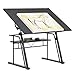 Studio Designs Zenith Height Adjustable Drafting Table with Shelf in Black, 42