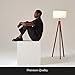 Brightech Eden Tripod Floor Lamp, Dimmable Standing Lamp with Solid Wood Legs for Bedroom Reading, Tall Tree Lamp for Offices, Modern LED Lamp for Living Rooms, Great Living Room Decor - Havana Brown