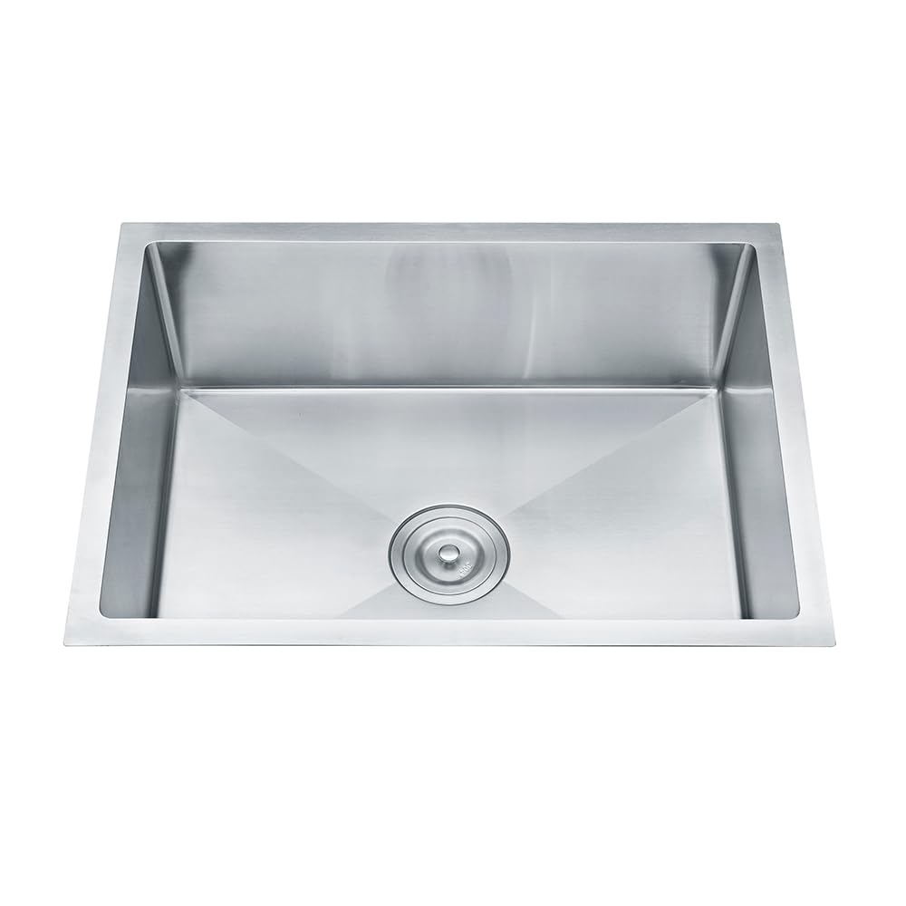 Fregadero de Cocina Erik Bajo Mesada (Acero Inoxidable) 68 x 45 CM. Incluye desague y clic clac de laton. INGUZ.