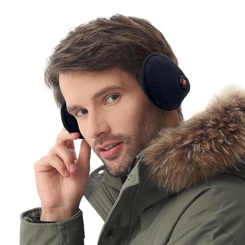 aroma season heated ear muffs for winter 1000 mah rechargable fleece ear warmers ear covers for cold weather warm gifts for women men kids
